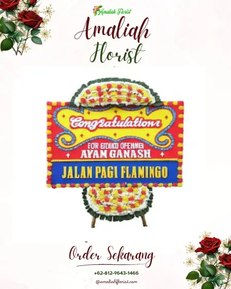 Sewa Papan Bunga Aula Masjid Baiturrahman Bojonggede